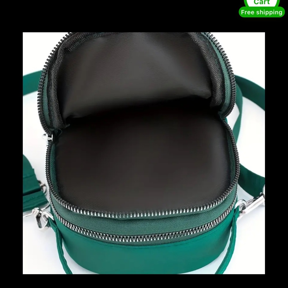 Light Green Crossbody Bag, has adjustable removable crossbody strap~New in pack. - Picture 6 of 7